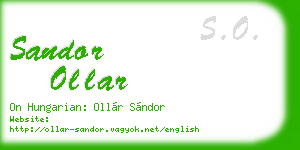 sandor ollar business card